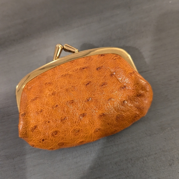 Vintage ostrich leather coin purse - Picture 2 of 11